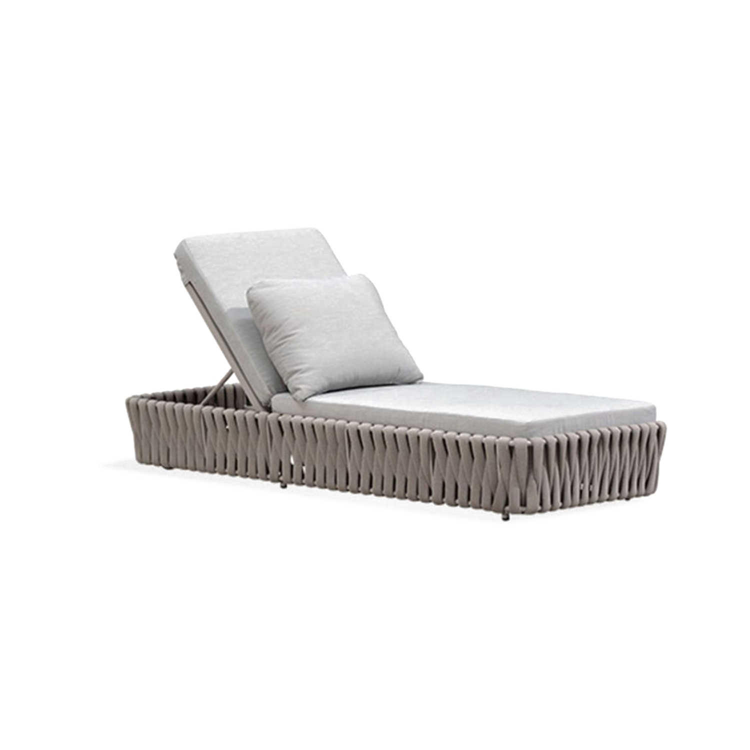High Quality Hotel Sun Loungers UV-resistant Patio Pool Side Outdoor Furniture Luxury Rope Patio Sun Lounger Chaise Lounge